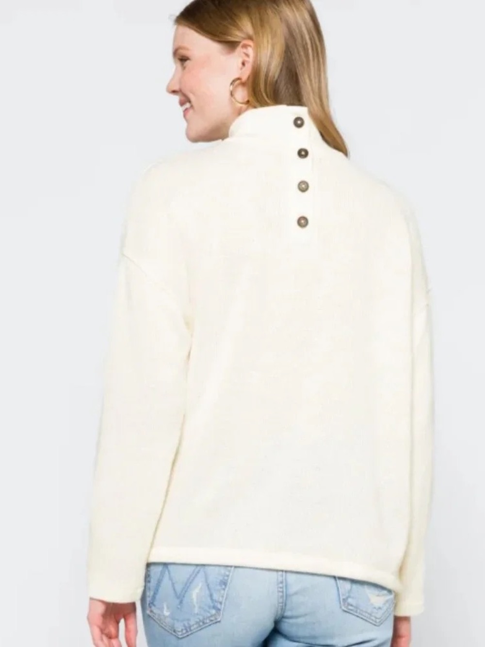 Madewell Cozy Cream Turtleneck Sweater size Medium - Picture 2 of 8